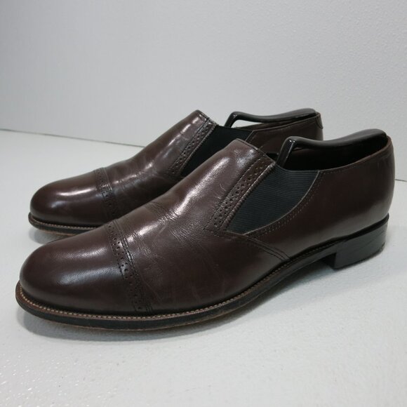 Stacy Adams Cap Toe Leather Dress Oxfords Formal Footwear Men's Shoes 9 D - Picture 1 of 7